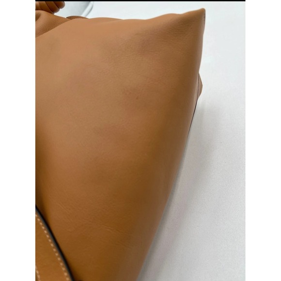 LOEWE Medium Flamenco Clutch Shoulder Bag Nappa Calfskin Leather Tan‎ Brown - Picture 14 of 16